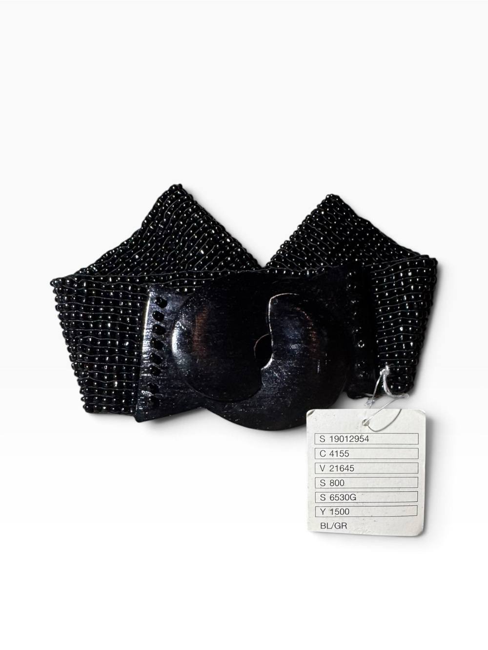 Anthropologie Black Beaded Stretch Belt - Women Accessories